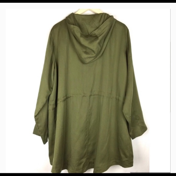 Eileen Fisher Polished Tencel Hooded Anorak Jacket - Picture 11 of 12